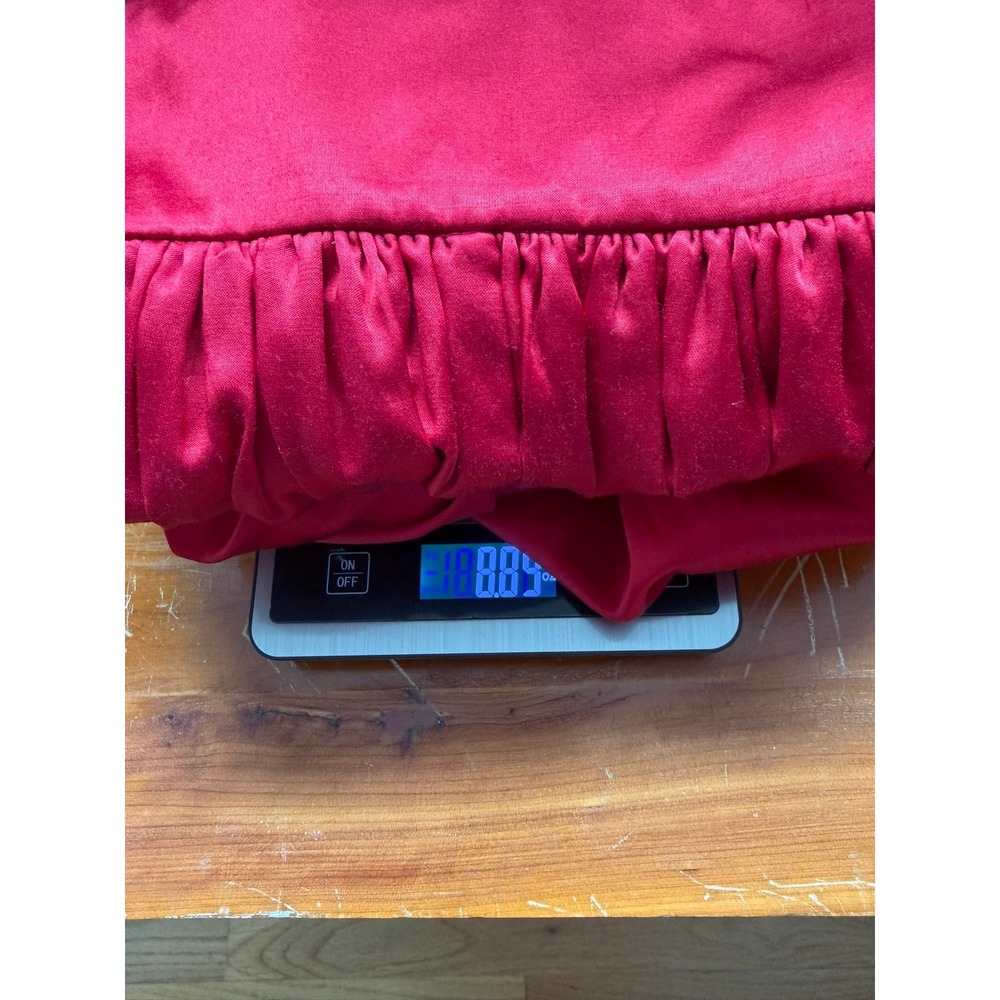 Forever 21 Red Silk Blend High Low Open Back Cocktail Dress M J05179D - Picture 13 of 13